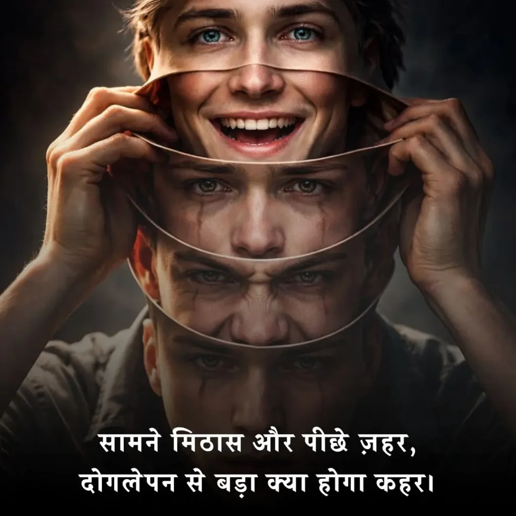 😠 दोगले लोगों पर शायरी