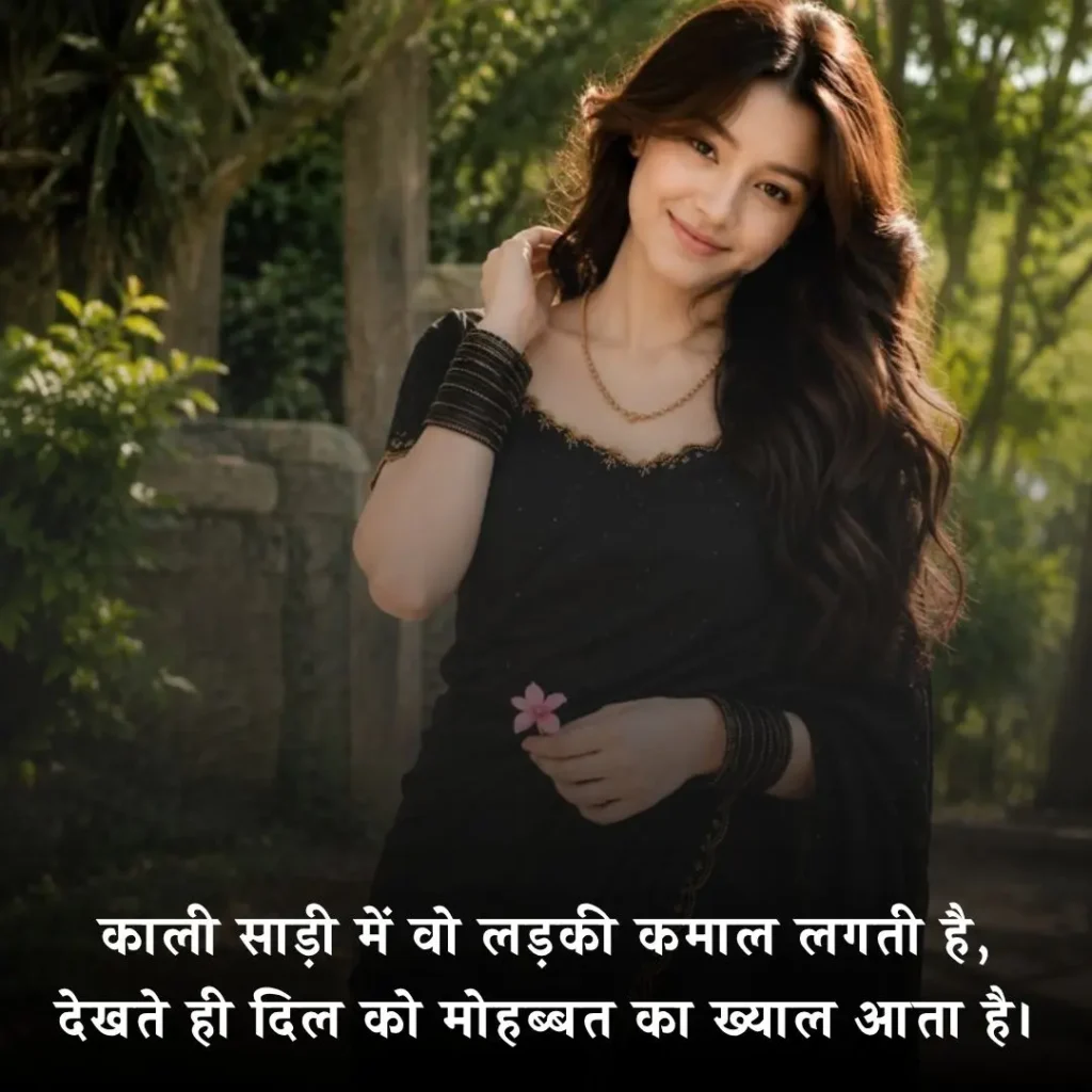 काली साड़ी वाली लड़की पर शायरी